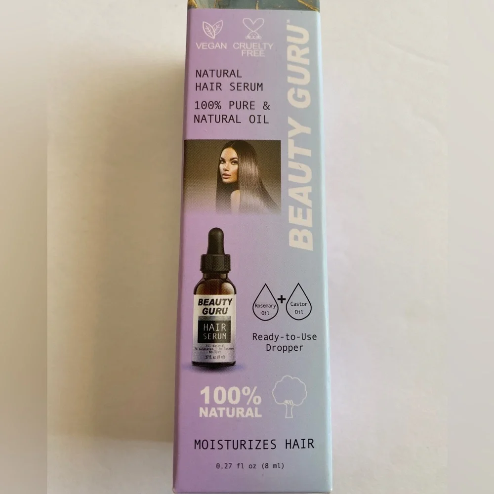 3pk BEAUTY GURU Natural Hair Serum 100% Pure &‎ Natural Oil Moisturizes Hair